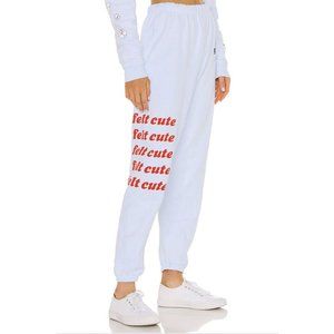 By Samii Ryan Felt Cute Sweatpants Blue Blogger Street Style